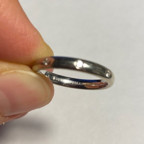 Benchmark Signed White Gold Natural Diamond Stackable Band - Picture 7 of 7